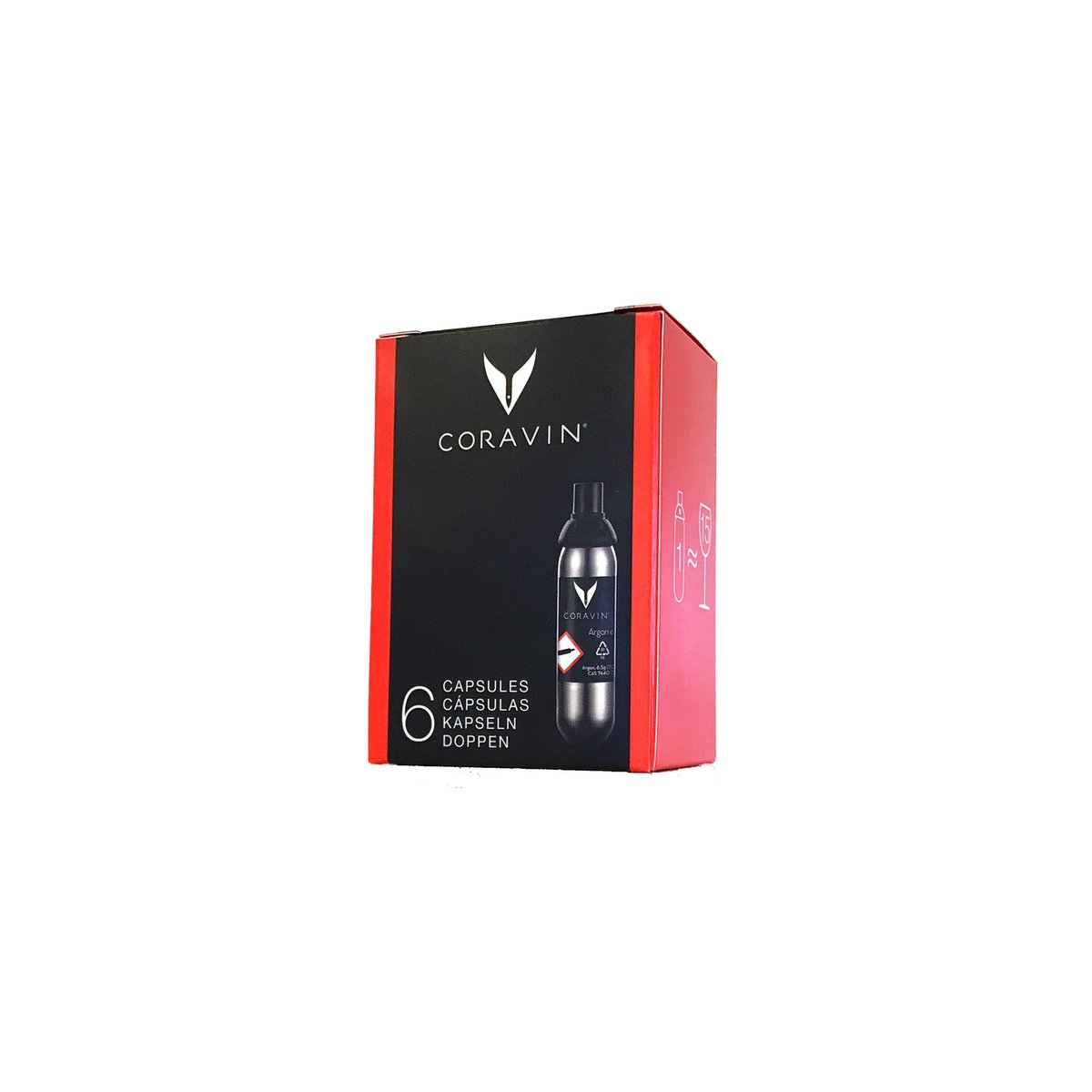 Capsules Coravin standard d'Argon