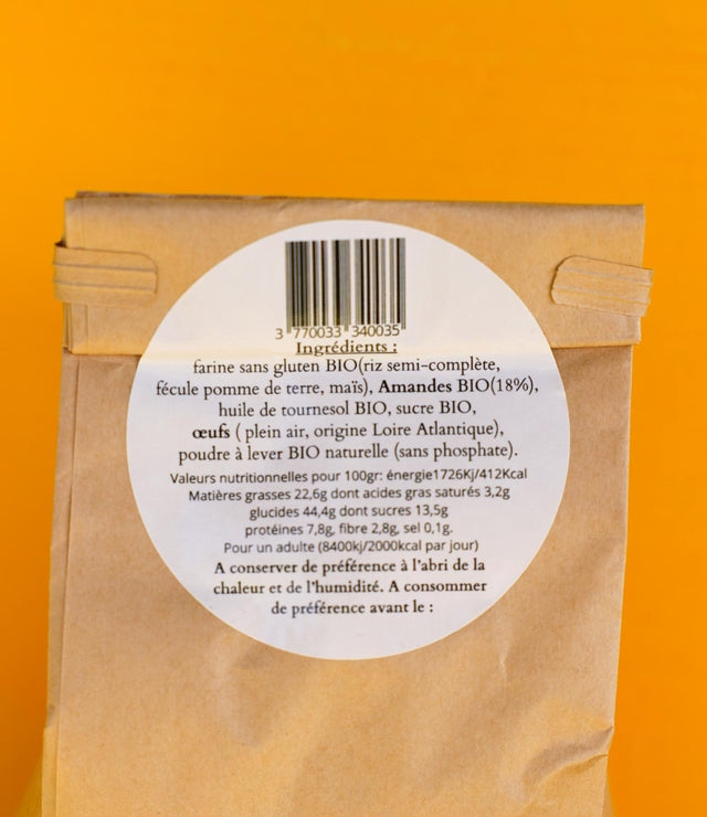 Biscuits aux amandes entières Bio - sans gluten - sans lactose