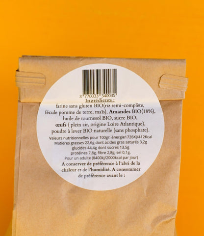 Biscuits aux amandes entières Bio - sans gluten - sans lactose