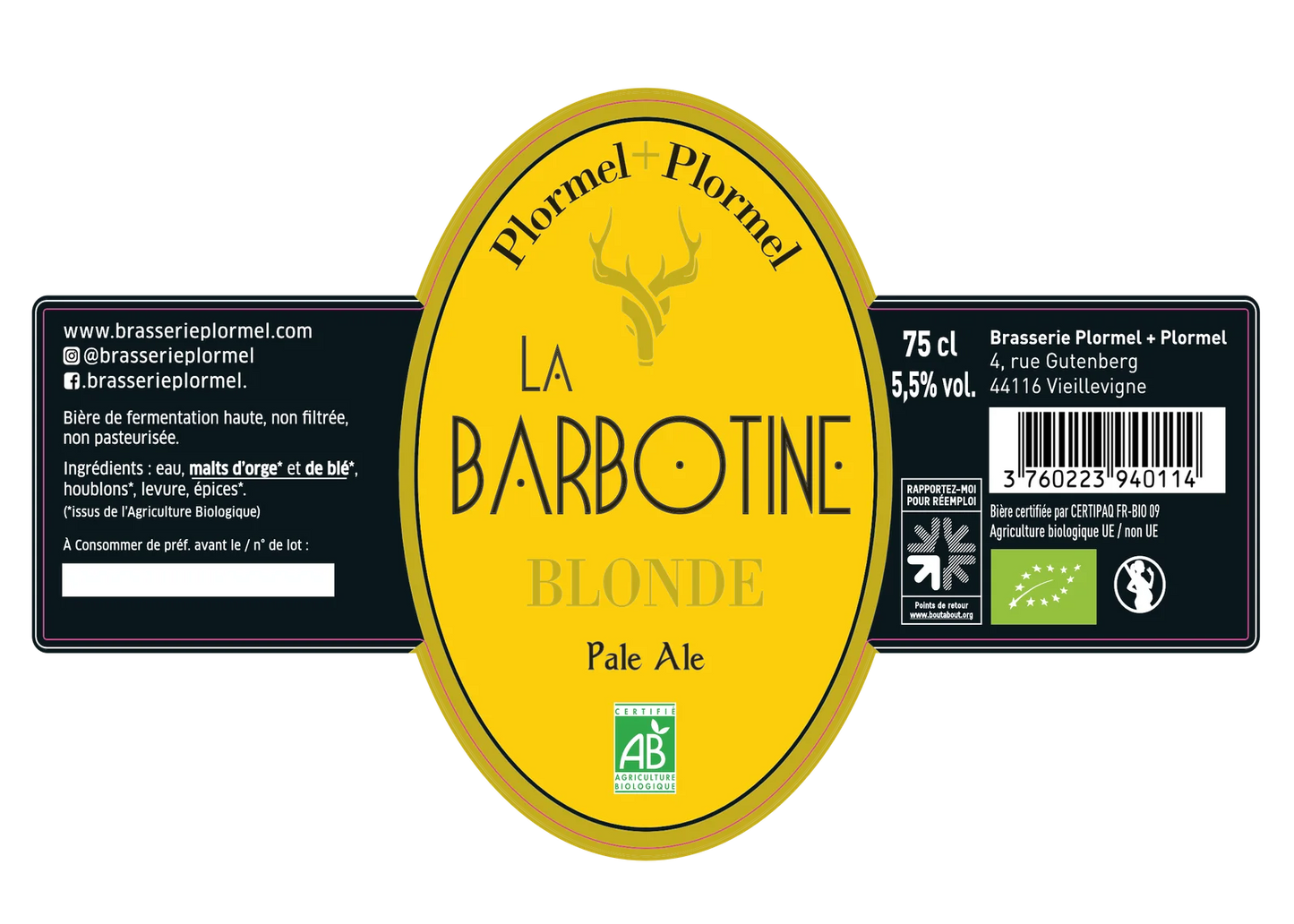 Bière BLONDE Bio